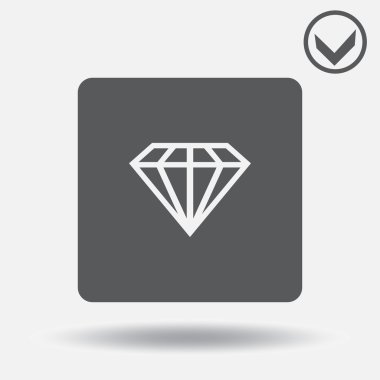 Elmas simge vektör. Web tasarım stili