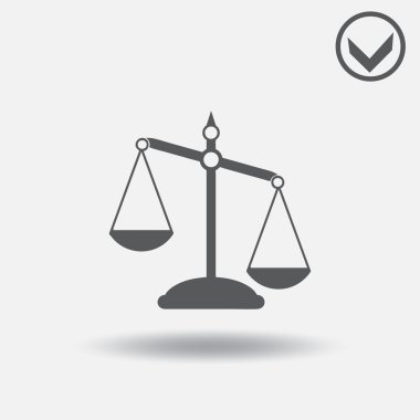 Ölçek simge vektör. Web tasarım stili