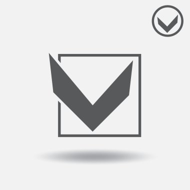 onay işareti simgesi. Web tasarım stili