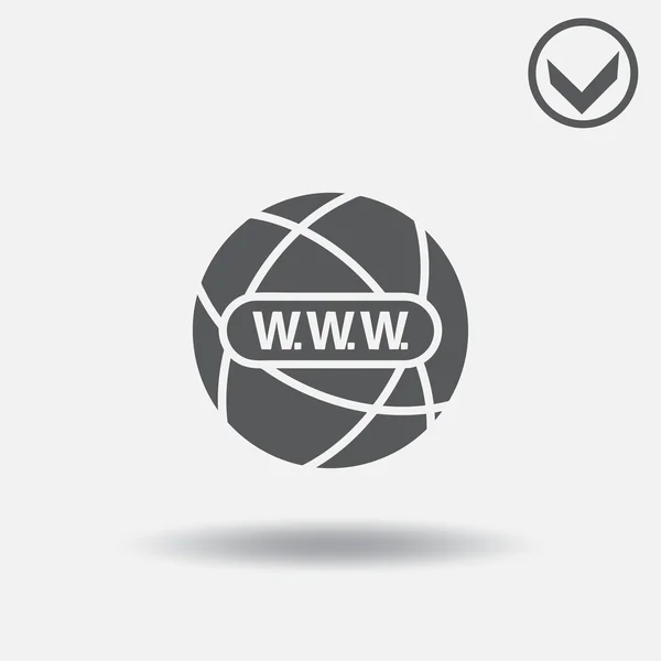 Ikona kuli ziemskiej. styl projektowania witryny sieci web — Wektor stockowy