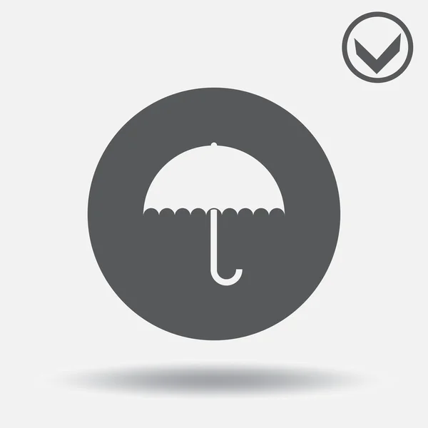 Umbrella sign icon. Rain protection symbol. Flat design style. — Stock Vector