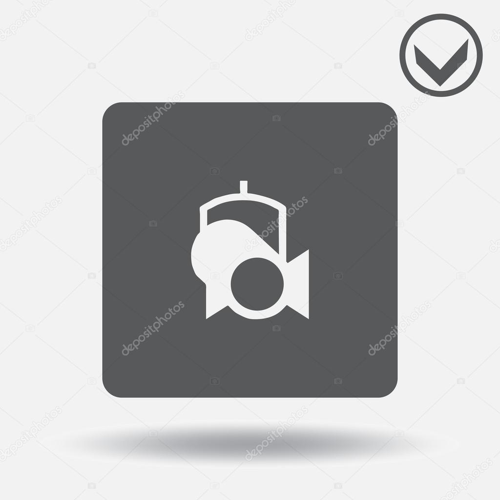 Spotlight icon. web design style