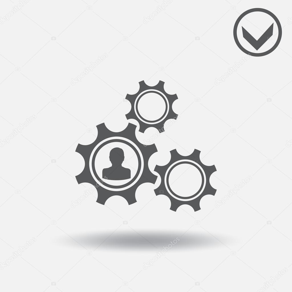 gears icon. web design style