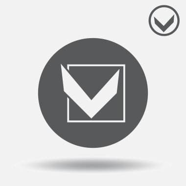 onay işareti simgesi. Web tasarım stili