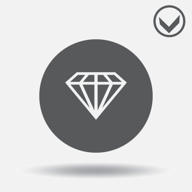 Elmas simge vektör. Web tasarım stili