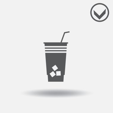 İçecekler ve meşrubatlar simgesi. Web tasarım stili