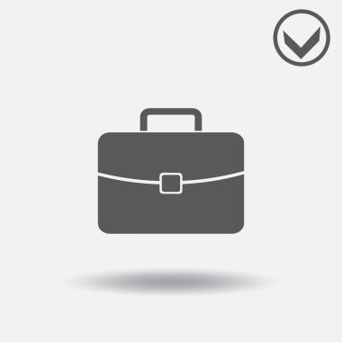 Bagaj vektör simgesi. İşareti seyahat. Düz sembolü