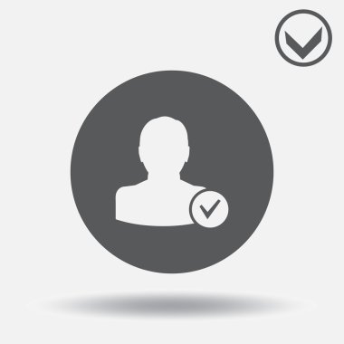 Adam simge vektör çizim. Web tasarım stili