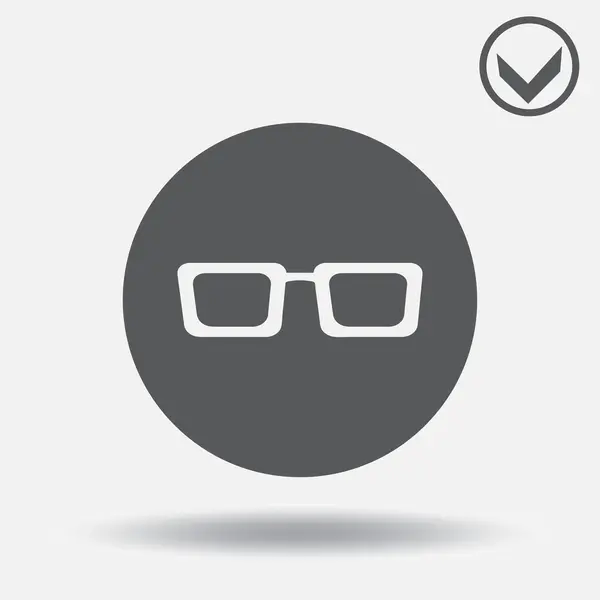 Fekete szem szemüveg elszigetelt. Web design stílusban — Stock Vector