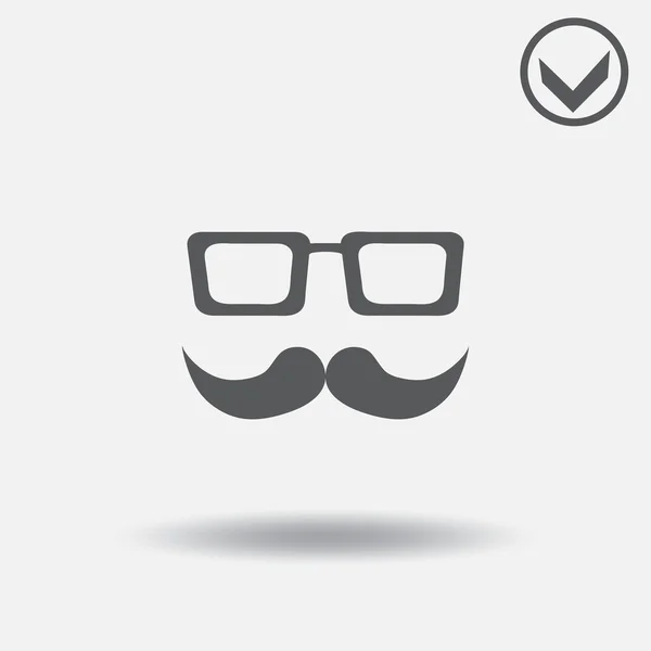 Moustache et lunettes. Illustration vectorielle — Image vectorielle