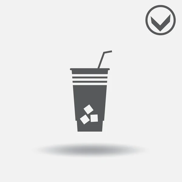 Icono de bebidas y bebidas. estilo de diseño web — Vector de stock