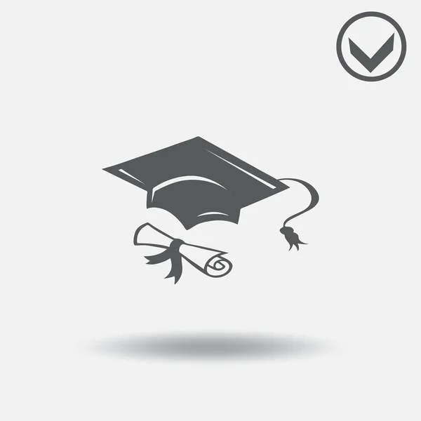 Graduation cap symbol stock vector — Stock Vector