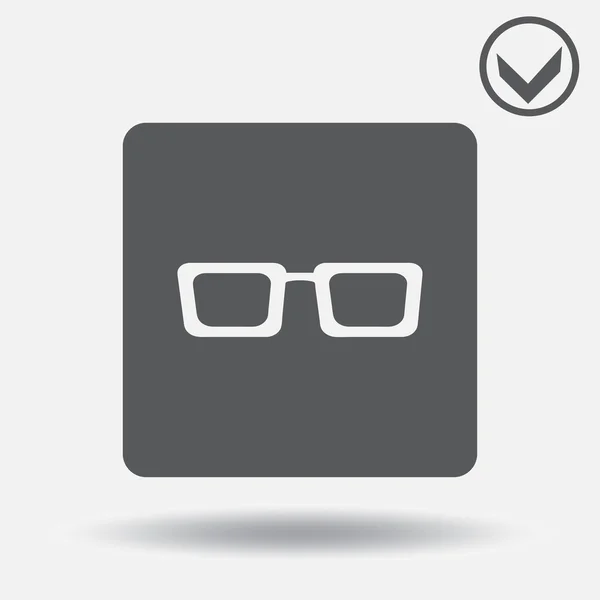 Lunettes pour les yeux noirs isolées. style de conception web — Image vectorielle