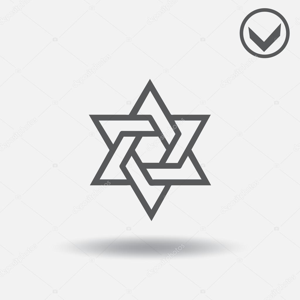 Star of David. Icon Vector