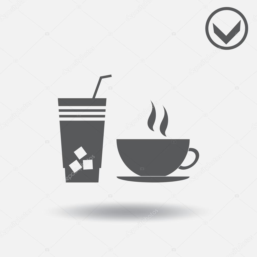 Drinks and beverages icon. web design style