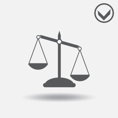 Ölçek simge vektör. Web tasarım stili