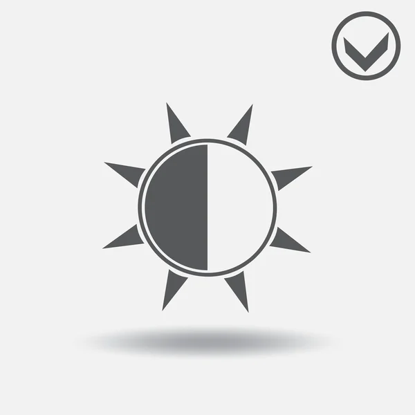 Ljusstyrkan ikonen. webbdesign — Stock vektor