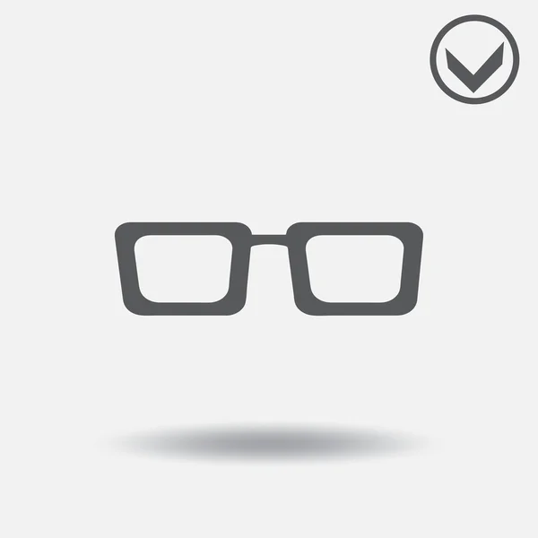 Μαύρο μάτι γυαλιά που απομονώνονται. στυλ Web design — Διανυσματικό Αρχείο