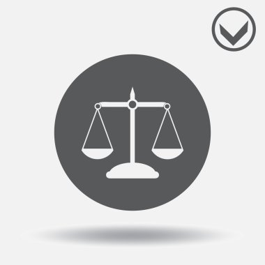 Ölçek simge vektör. Web tasarım stili