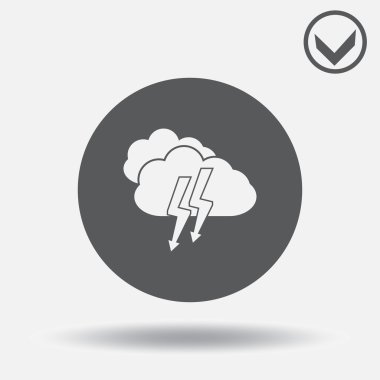 Bulut simgesi. Web tasarım stili