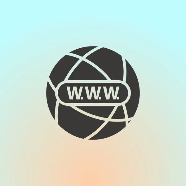 O ícone do globo. Símbolo do site. Ilustração vetorial plana —  Vetores de Stock