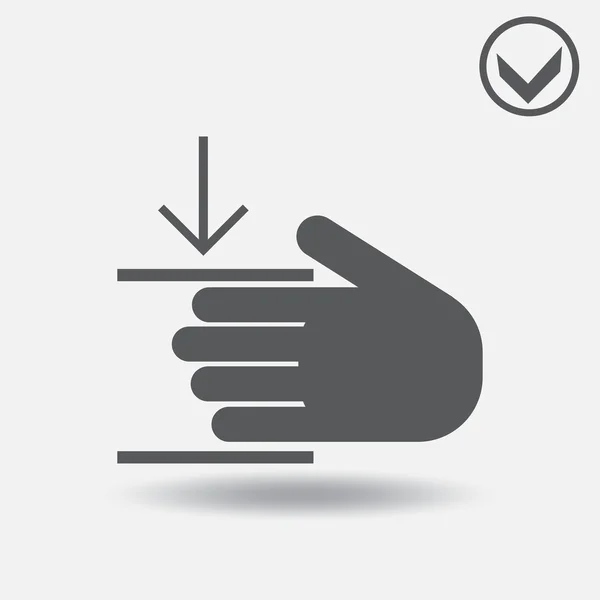 Icona delle mani protettive vettoriali. stile web design — Vettoriale Stock