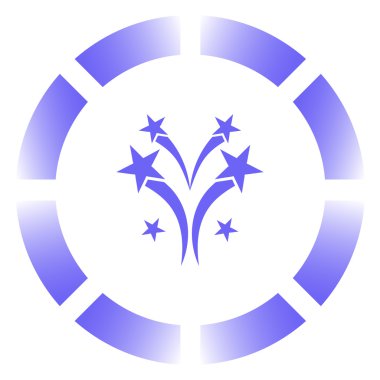 Beyaz arkaplanda havai fişek tasarımı