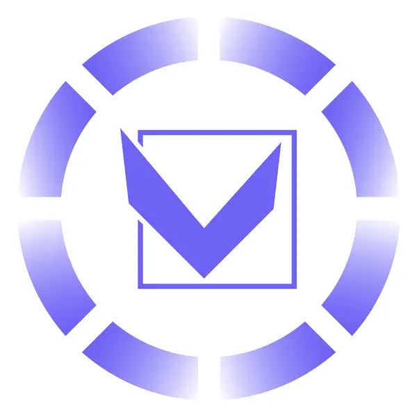Ícone de botão de lista de verificação — Vetor de Stock