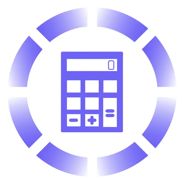 Calculator icon, vector illustration. Flat design style — Stock Vector