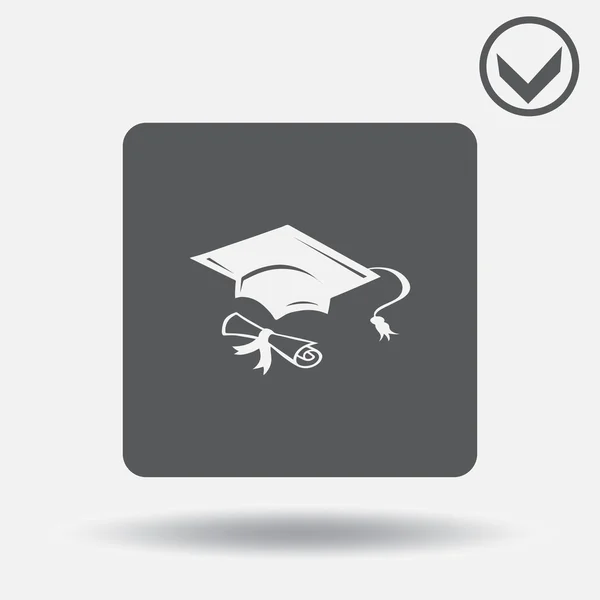 Graduation cap symbol stock vector — Stock Vector