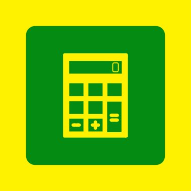 Hesap makinesi simgesi, vektör illüstrasyonu. düz tasarım biçimi