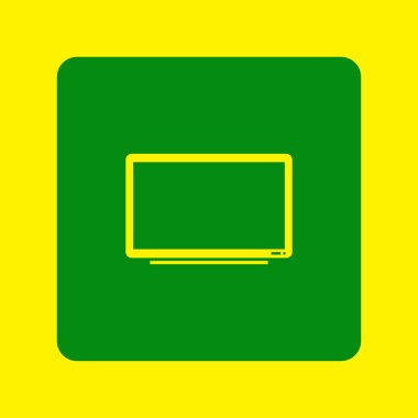 LCD TV monitörü, vektör illüstrasyonu.