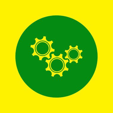 Gears'ın simgesi. Web vektör stili