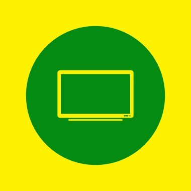 LCD TV monitörü, vektör illüstrasyonu.