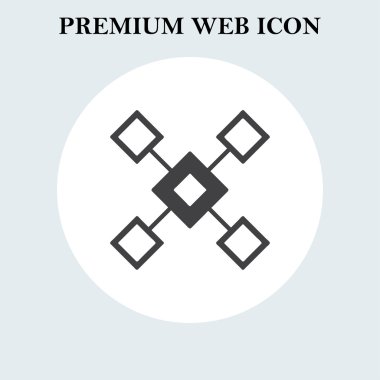 Akış şeması simge vektör. Web tasarım stili