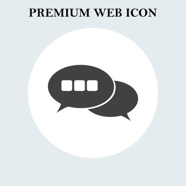 Sohbet simgesi. Web tasarım stili