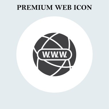 Küre simgesi. Web tasarım stili
