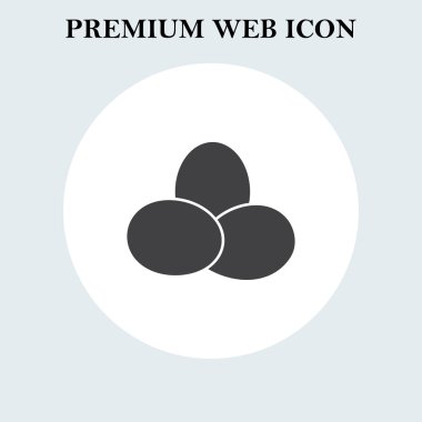 Yumurta simgesi. Web vektör