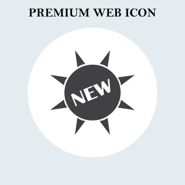 Yeni bir işaret. Vektör. Web tasarım stili