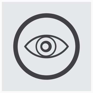 Göz simgesini. Düz tasarım stili.