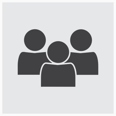 İnsanlar simge vektör. Web tasarım stili