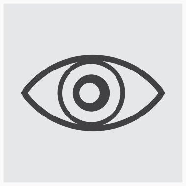 Öğrenci Kişilik yansıması ile basit siyah göz simge vektör.