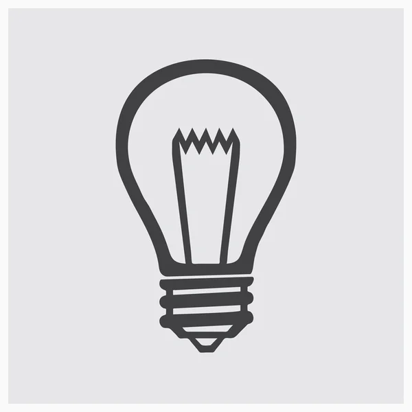 Vecteur icône lampe isolé sur fond gris . — Image vectorielle