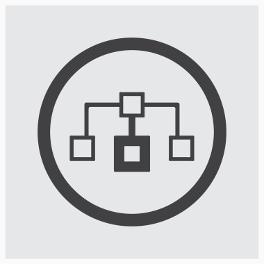 Akış şeması simge vektör.