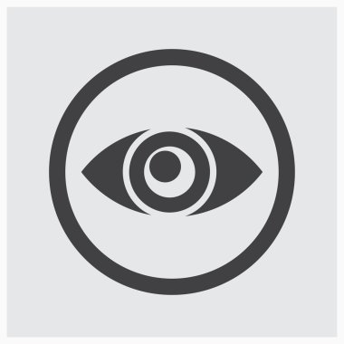 Göz simgesini. Düz tasarım stili.
