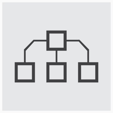 Akış şeması simge vektör.