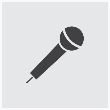 Mikrofon vektör simgesi. Web Tasarım