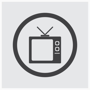 TV simgesi vektör illüstrasyonu