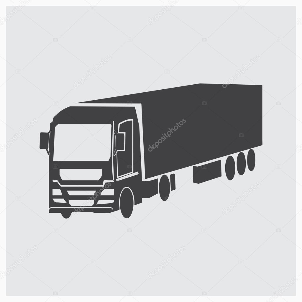 Pictograph of truck. web design style