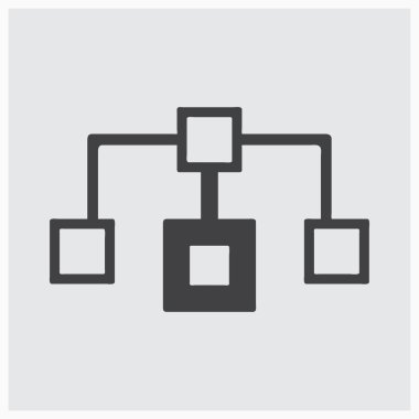 Akış şeması simge vektör.